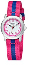 Regent Mädchen Analog Quarz Uhr mit Textil Armband 12400315