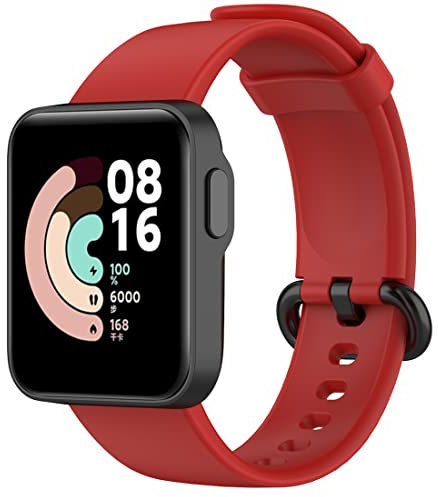 Moorovgi Bracelet Compatible avec Xiaomi Mi Watch Lite,Bracelet de Sport en Silicone Souple de Remplacement pour Xiaomi Mi Watch Lite/Redmi Watch Lite (rouge)