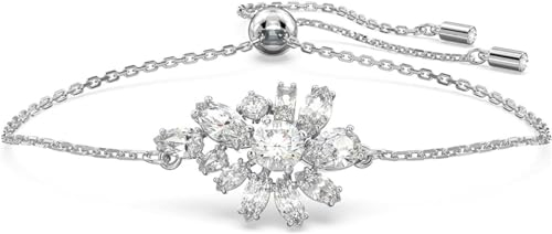 Swarovski Gema Armband-Kollektion mit Blumenmotiv, Medium, Metall, Zirkonia