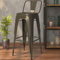 GGMMÖBEL California | Barhocker 2-er Set | Sitzhöhe: 76 cm | Metall: Rost Matt | Barstuhl | Barhocker mit Lehne | Restaurant, Cafe, Bar | Industrial Deko