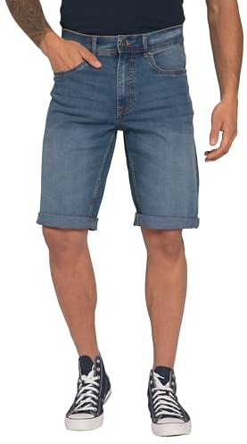 JP 1880 Herren große Größen Übergrößen Menswear L-8XL Bermuda, Denim, 5-Pocket, Stretch, Regular Fit Blue Denim 62 809109902-62