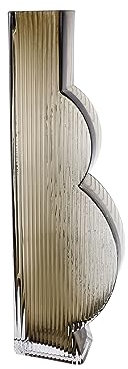 Goebel Vase, Glas, Grau, 10,5x5x34,5 cm