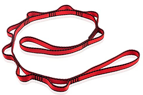 DASKING Daisy Chain, Cinghia di Prolunga per Amaca Yoga 110cm/180cm, Regolabile Corda Arrampicata Sling 23KN, Cinghie da Yoga in Nylon per Stretching, Pilates, Fitness - Amaca Extension Strap
