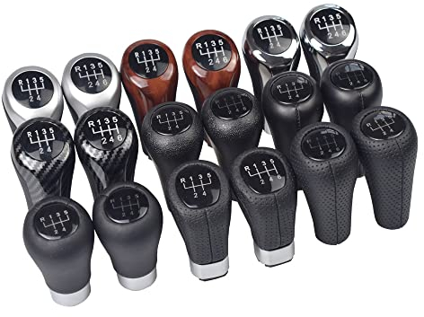 Hacreyatu 5/6 Gang Schaltknauf für BMW E81 E82 E87 E88 F20 E90 E91 E92 E93 E30 E36 E46 F30 E60 E61 E28 E34 E39 E63 E63 4 e23 E32 E38 E83 F25 F26 E53 X6 E85 E86 (Style-3, 6 Gänge)