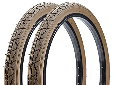 2 Stück 20 Zoll Fahrrad Reifen 20x1.75 City Bike Kinderrad 47-406 tire Brown