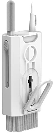 8 In 1 Reinigungsbürste, Multifunction Tastatur Reinigungsbürste Kit mit Poliertuch, Universeller Brush Pc Reinigungsset, Reinigungsset für Airpods Pro/Phone/Laptop/PC/Kamera (Weiß)