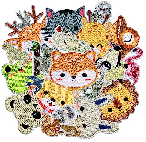 RYMALL Patches Zum aufbügeln STK Patch Sticker, Niedlich DIY Kleidung Patches Aufkleber Sommer-Thema für T-Shirt Jeans Kleidung Taschen (red-32) (20stk)