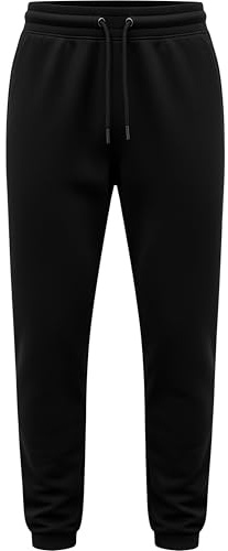 Bonjour Pantalon de jogging pour enfants garçons et filles, en polaire pour l'école, pour les sports et les jeux, 3–13 ans, Noir , 7-8 ans
