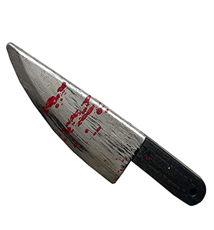 Vocoliday 1Pcs Halloween Plastic Knife Bloody Knife Prop for Halloween Party Zombie Costumes Cosplay Prop Decoration(Short Knife Prop)