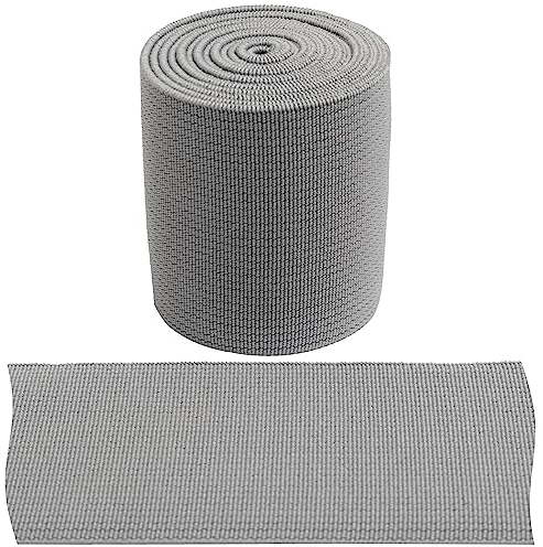 AERZETIX - C67418 - Gummiband flach gewebt 1 m - breite 50 mm - Farbe grau - aus Polyester und Latex - konfektion, kurzwaren, nähen, Bekleidung, Stoffe, gürtel, Hosen, Rocke