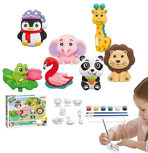 Gipsfiguren zum Bemalen – niedlich, Basteln, Kunst, Handwerk, Spielzeug Set | Malen für Bastelspielzeug, für Themenpartys, Feiertage