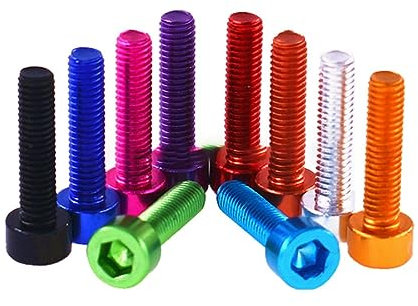 ZYKAA Stück M3 M4 M5 M6 Länge 16–40 mm Innensechskantschrauben mit Innensechskant, Aluminiumlegierung, Inbusschrauben, mechanische Schraube, eloxiert, DIN912-M3 (2 Stück), 20 mm, schwarz