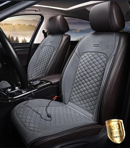 Beheizbare Autositzauflage 2er Set Sitzauflage Mit Heizung Heizsitzauflage Auto 2er Set,Grey