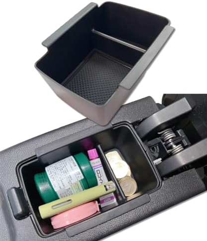 【4 colores】 Z.MYUKI Corsa F consola central compartimento de almacenamiento para Opel Corsa F 2019-2024 2025 accesorios reposabrazos central organizador (negro)