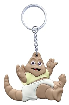 Aurabeam Schlüsselanhänger Baby Dino Baby sinclair's Die Dinos, Serie Kultserie 90 er Jahre Cartoon, Anhänger, Geschenk, Schlüsselring