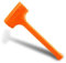 1pcs 0.5-4LB Dead Blow Mallet Orange Soft Rubber Unicast Hammer Inelastic Rubber Mallet Mounting Hammer Hand Tools