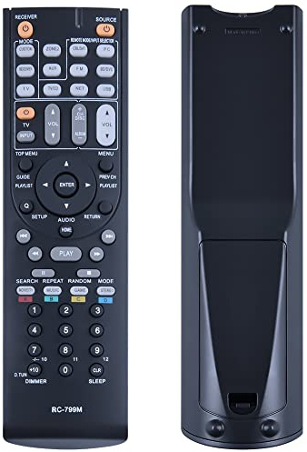 GOUYESHO Neue Fernbedienung RC-799M für Onkyo, kompatibel mit TX-SR309 HT-S5405 HT-R591 HT-R590 HT-R558 HT-R548 HT-R391 TXSR309 HTS5405 HTR591 HTR590 HTR558 HTR548 HTR391