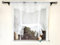 Devola Kleinfenster Raffrollo Kuvert Gardinen Voile Raffgardinen Bändchenrollo mit Stangendurchzug Küchenvorhang Transparent Modern Fertiggardinen Wohnzimmer HxB 155x120cm Weiß 1 Stück