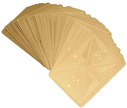 NAMOARLY Farbige Pokerkarten Mit Goldfolie Und Kreativem -Muster Für Brettspiele Zu Hause Im Büro Partys Für Kartenspieler