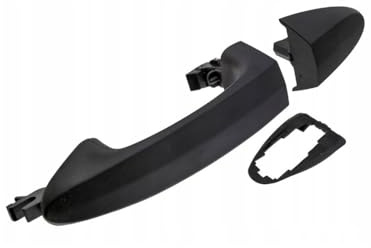 Generisch Außentürgriff, Türgriffe, Türklinke für Ford Fiesta MK6 (2008-2017) Tür vorne oder hinten links 1788863 III, Schwarz, Aluminium, L-förmig, Ziehgriff, Poliert