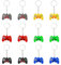IBXWMNG Lot de 12 porte-clés manette de jeu vidéo pour fête et anniversaire - Breloques en forme de poignée de jeu vidéo, parfaits pour les fans de jeux