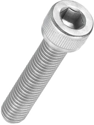 Kozelo 10pcs Tornillos de Cabeza Hexagonal - [M8-1.25 x 40mm] Acero Inoxidable 304 Totalmente Roscado Allen Tornillo para Motor Eléctrico Ventilador Impresión 3D Reparación, Plateado