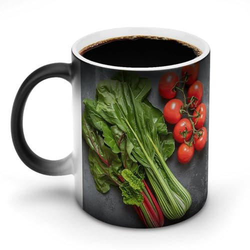 GFLFMXZW Keramik-Kaffeetasse mit Aufschrift A Big Bunch of Beets, Farbwechsel, Verfärbung, hitzeempfindlich, lustige Kaffeetassen, magische Teetasse, Geschenk für Geburtstag, Männer und Frauen