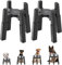 JUNSPOW Support de gamelle pour Chien avec 4 hauteurs réglables (Lot de 2), gamelle surélevée pour Grands Chiens, Stable et antidérapante [Support Uniquement]