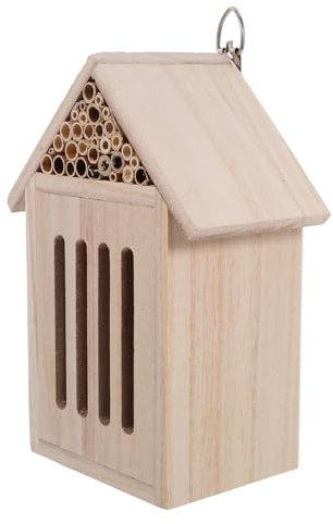 Happyyami Casa in Legno per Insetti Rifugio per Coccinelle Api Nido per Insetti da Giardino Decorativo e Funzionale