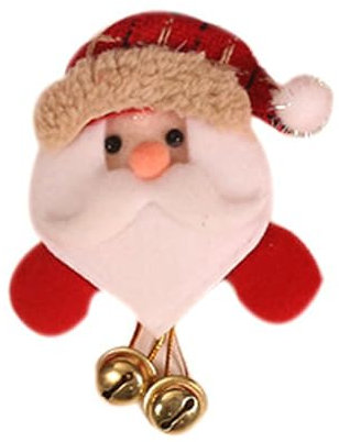 BSLVWG Noël LED scintillement broches lumineuse broche de Noël Elk renne ours broche de Noël décorations de Noëls vacances pour enf (01)