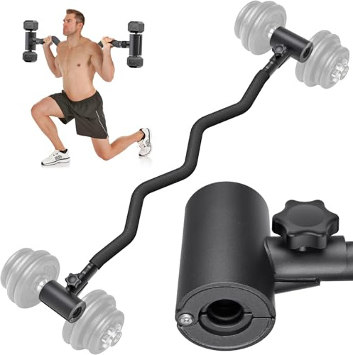 Kipika Verstellbarer Hantel zu Langhantel Konverter - EZ Curling Bar Adapter - Vielseitige Gewichtheberausrüstung für Home Gym