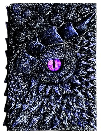Geprägtes Drachenaugen-Tagebuch – 3D-Notizbuch mit Drachen-Design, Hardcover, dekoratives Tagebuch | Aufwendig geprägtes Schreibtagebuch für Fantasy-Liebhaber, reisefreundlicher Notizblock mit