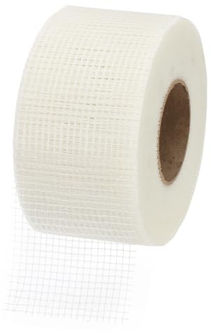 PATIKIL Ruban de réparation pour cloison sèche 10 cm x 100 m blanc | Ruban de joint auto-adhésif en fibre de verre pour réparation de trous et fissures, 6 mailles