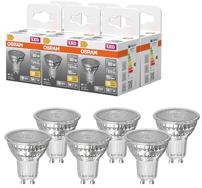 OSRAM LED-Spot Reflektor Star PAR16 80,2700 K warmweiß, 6,1 W, GU10, 36°, 575 lm, 15.000h, für Spotbeleuchtung, Akzentlicht, Geschäfte, Gastronomie, Warmweiss