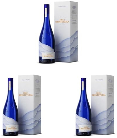 Mar de Frades – Estuche Regalo 1 Botella de Vino Albariño 750 ml, Denominación de Origen Rías Baixas - Finca Monteveiga (Paquete de 3)