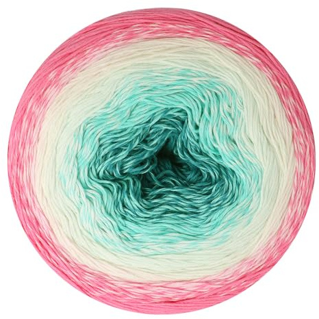 Scheepjes Cotton Whirl 1x1000m - 733 Meringue Kiss, Rosa und Blau