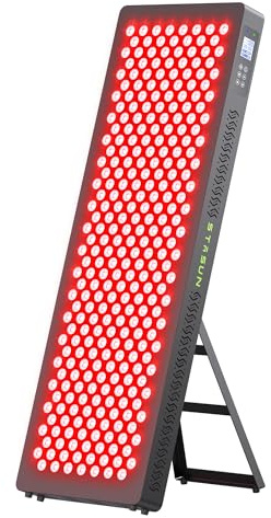 STASUN Dual-Chip Rotlicht Therapiegerät,4 Spektren 660&850nm Vollkörper-Rotlichtlampe,300 LEDs 1500W Infrarotlampe für Gesichtsbehandlung, Kosmetik, Muskelaufbau