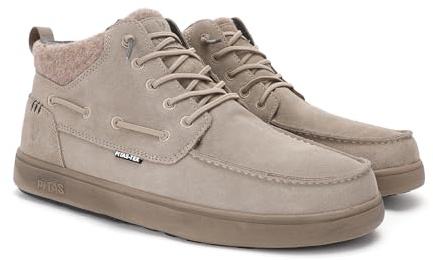 WALK IN PITAS | KENT | Freizeitstiefel für Herren | Stadtstiefel | Winter-Bootsschuhe | Freizeitschuhe | Freizeit-Sneakers | Schuhe ohne Schnürsenkel | Walkinpitas-Schuhe | Beige | 44