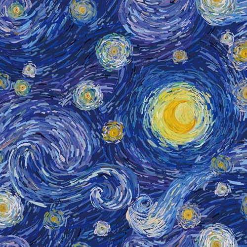 LACHEERY Motif Ciel Etoile Papier Peint Adhesif Mural Bleu Foncé 44.5cm x 700cm Papier Peint Salon Vintage Résistant à l'Eau Revetement Autocollant Cuisine Vinyle Decoratif pour Salle à Manger Mur