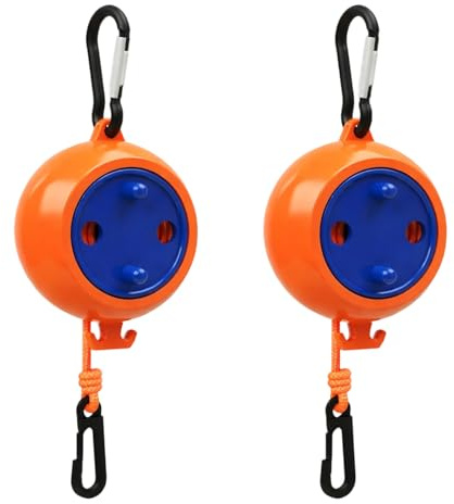 2 Stück Wäscheleine Ausziehbar (10m) – Tragbare Camping Wäscheleine & Reise Wäscheleine – Aufrollbar, Verhedderungsfrei & Robust – Ideal für Outdoor, Garten, Balkon & Wohnmobil