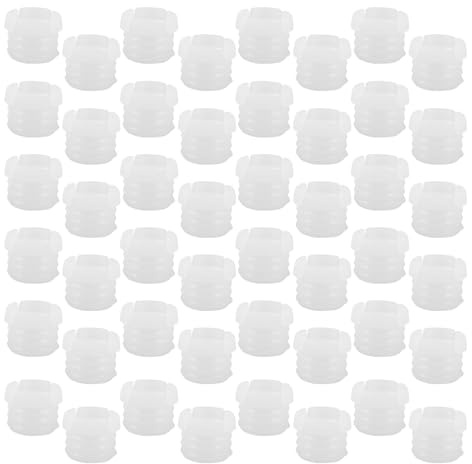 FONDOTIN 120 Stück Stuhlbeinkappen 25mm Kunststoff Möbelbeinschoner Transparent für Badezimmerrollstuhl Toilettenstuhl Bodenschutz und Rohrendstopfen