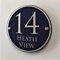Personalised House Sign Door Number Street Address Plaque Modern 'Round' Made to Order