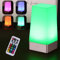 WRalwaysLX LED Square Night Light with Remote Control,Color Changing Table Lamp Battery Operated Lamp for Kids Room, Bedroom,Kitchen USE 3xAA Battery (not Include)