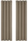 Deconovo Blickdichte Gardinen Kälteschutz Ösenvorhang Blickdicht Vorhang Verdunkelung, 160x132cm(HöhexBreite), Taupe, 2er Set
