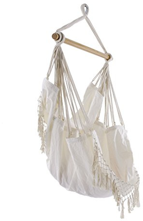 Vivere B500 Hängematte Sessel Baumwolle, Natural, 76x61x183 cm