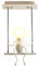 YOXANG Kreativ LED Pendelleuchte Decke Modern Kleine Leute Hängelampen Einstellbar Hängende Lichter Esszimmer Dekoration Eisen Karikatur Puppe Kronleuchter Deckenleuchten 1×E27 Backfarbe Weiß