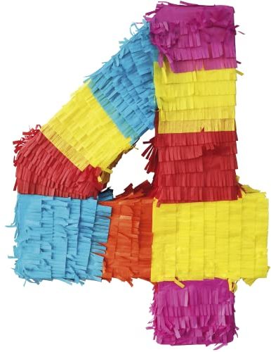Party Factory Pinata Zahlen 0-9 Kinder Geburtstag Schlag-Pinata 50 x 35 x 8cm Dekoration Geburtstagsdeko (4)