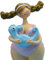 Pommerntraum ® | Dekofigur Sammlerfigur Maritime Badenixe mollige Badelady üppige Nana Molly Rubenslady Rubensfigur mit Seepferdchen | SUSI