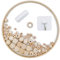 witgift DIY Handgemacht Holzmobile Windspiel Bettglocke Glocke Zimmer,Natürliche Handwerk Holz Ringe Beads Baby Mobile Kit für Kinderzimmer Dekor
