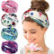 Kavya Bandeau Cheveux Femme, Headband Elastique Large Flower Headwear, Yoga Hair Bands Accessoire 4 Pièces